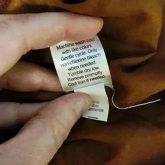 Nine West Smocked Floral Midi Dress Brown Lined Stretch 4 XL Long Sleeve - Picture 9 of 9